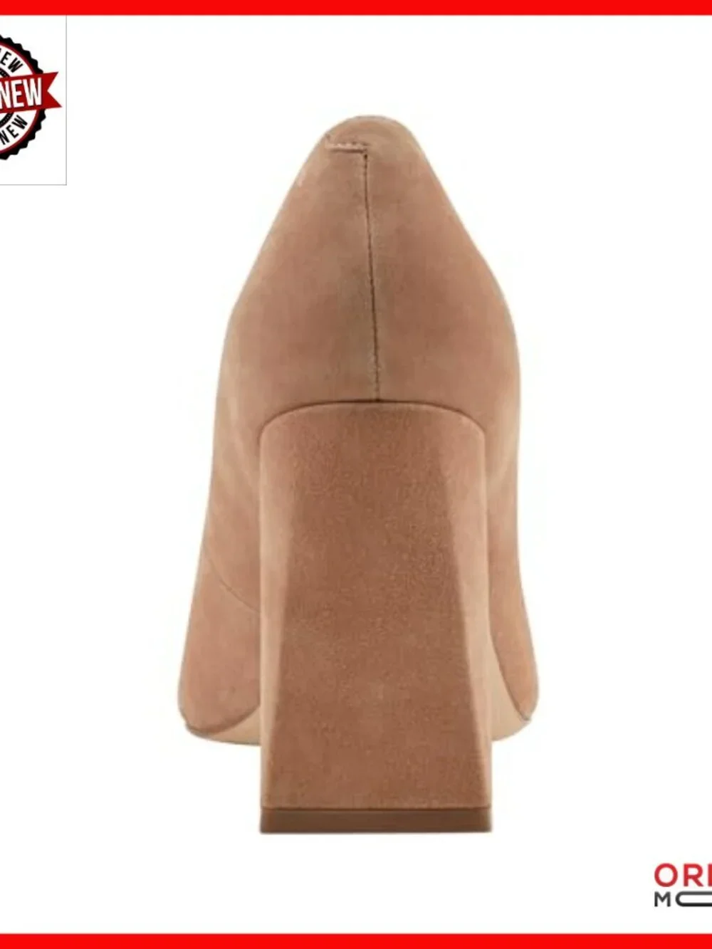 Suede Block Heel Pumps, Slip-On Formal Shoes, 3.27 Inch Heel